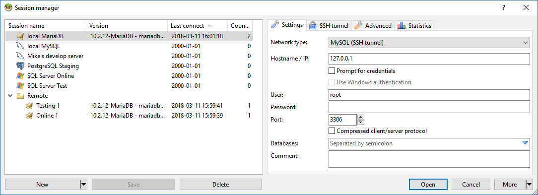 connection to mssql with heidisql