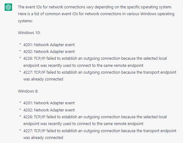 windows log for network connections